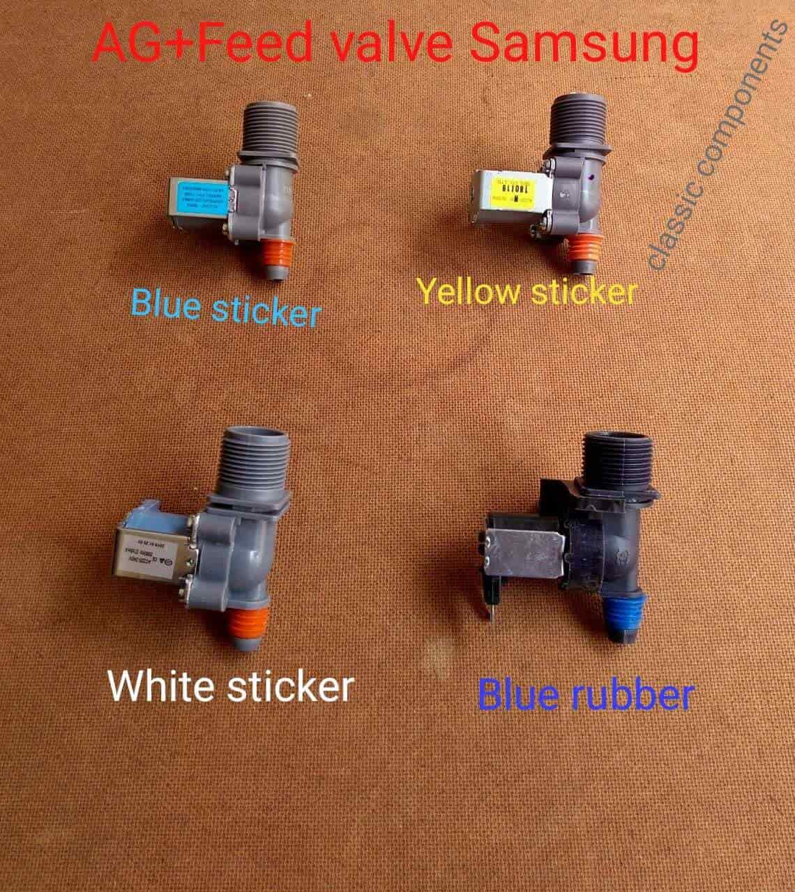 Feed Valve 1way S/S AG+ Blue Rubber 1screw Orange Sticker