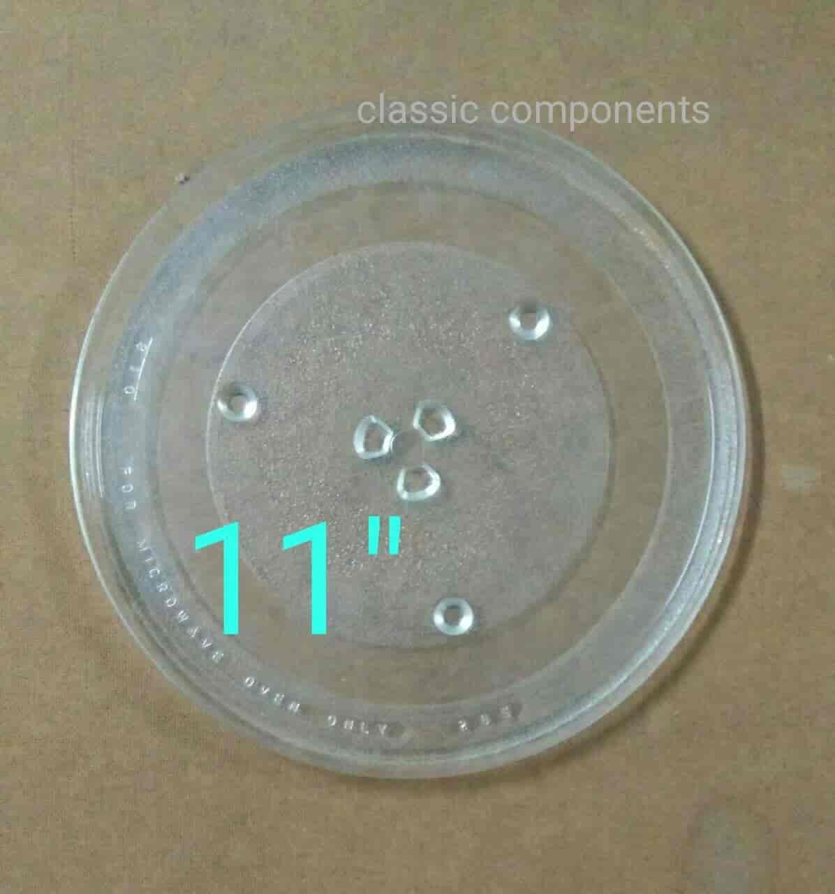 Glass Plate 285mm 11" Flower Bottom