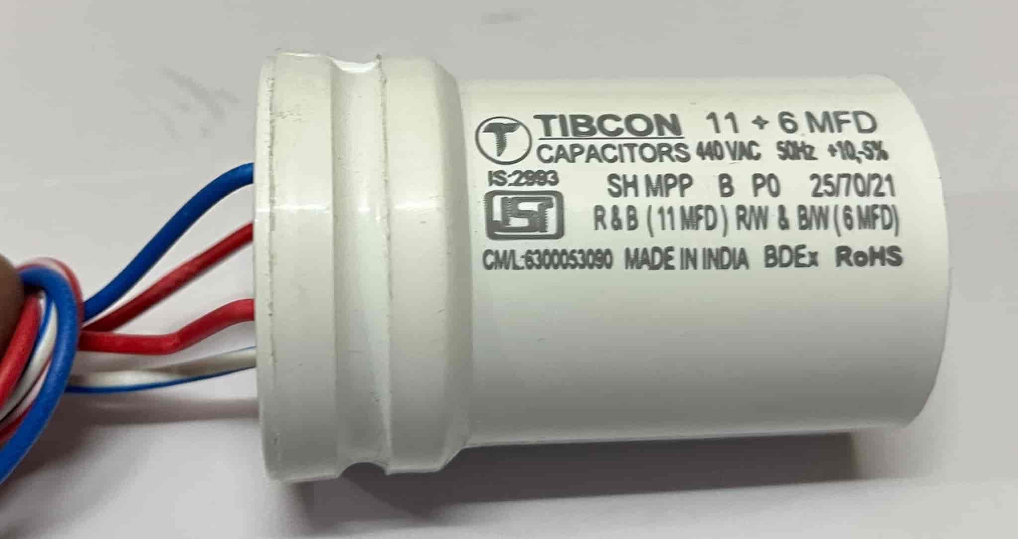 Capacitor 11+6 mfd Tibcon