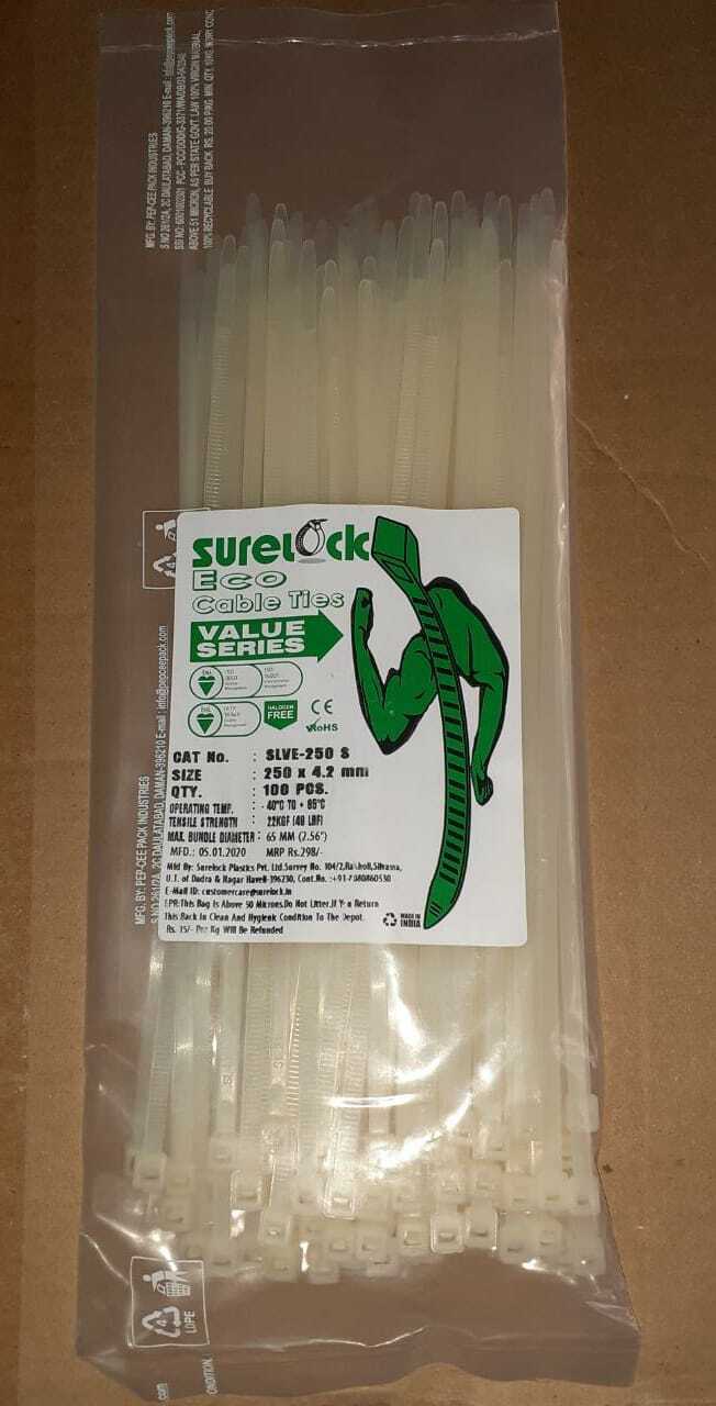 Cable Ties 250mm 100pcs Pkt