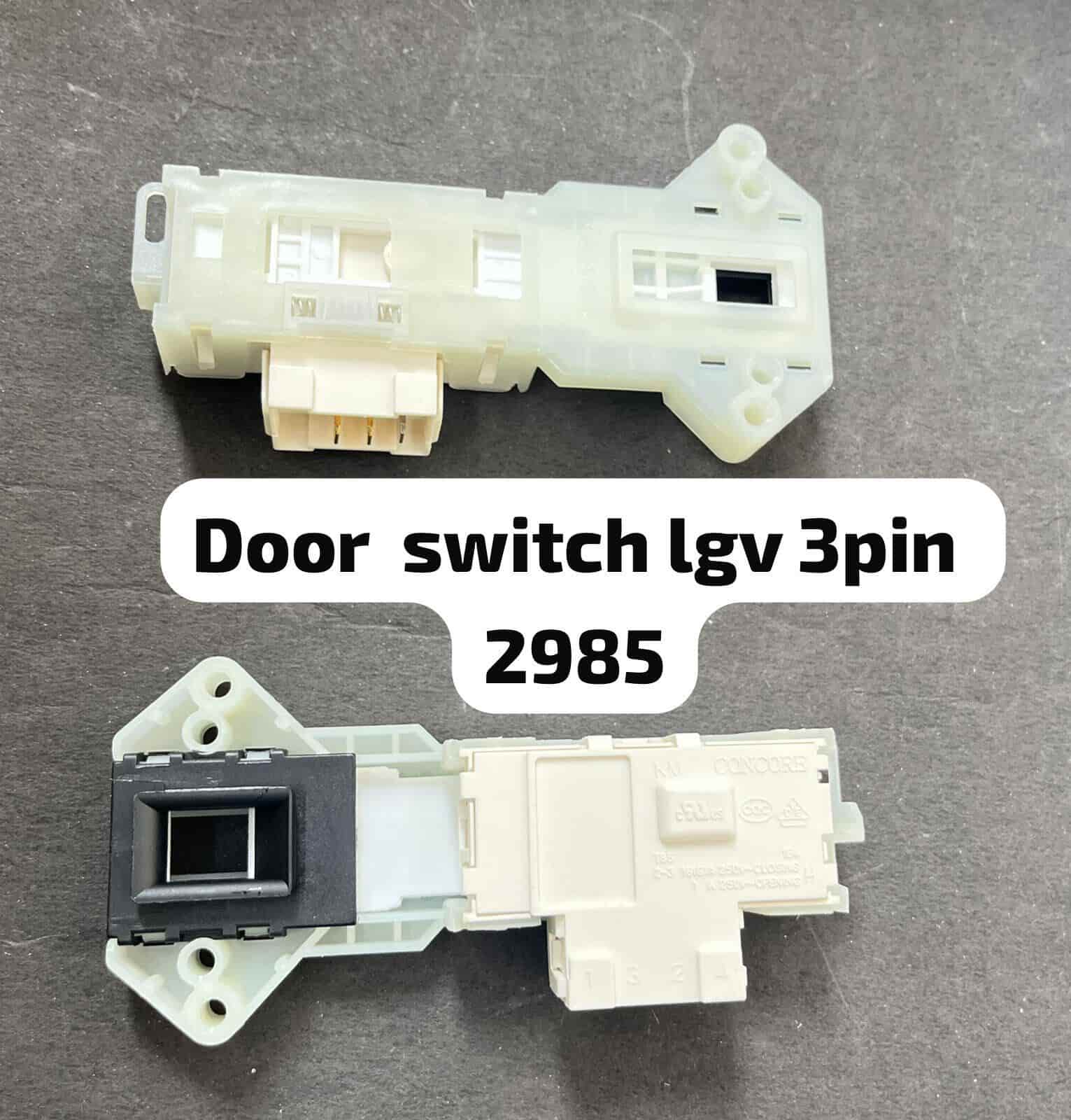 Door Lock Switch Lgv 3pin Black & White 2985